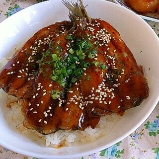 タレが美味しい☆いわしの蒲焼丼